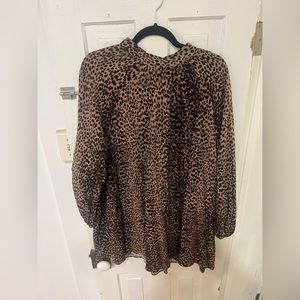 H&M Women’s Leopard Turtleneck long sleeve dress